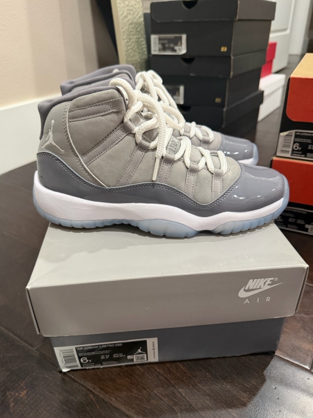 Nike Air Jordan Youth Retro 11 High-Top Sneakers - cool Grey/White